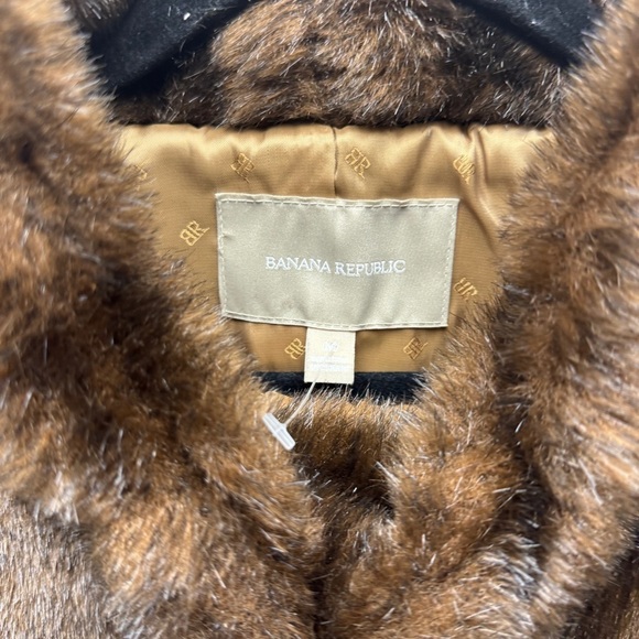 Banana Republic Brown Faux Fur Pullover Jacket with Pockets - Picture 12 of 16